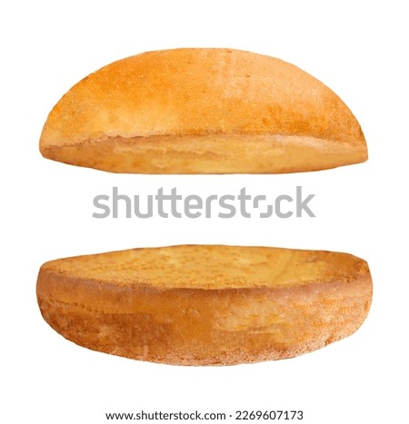 Burger bread isolated on white background