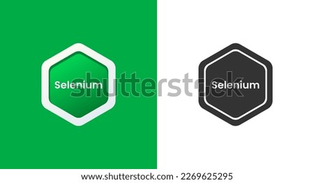 Selenium icon vector or Selenium label vector isolated in flat style. Simple Selenium Icon vector for design element. For Selenium labels on health products. Best icon for packaging design element. Royalty-Free Stock Photo #2269625295
