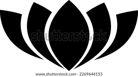 lotus flower icon vector illustration simple design on white background..eps