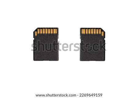 SD memory card isolated on white background