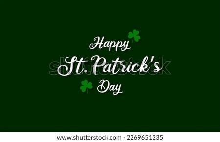 St Patrick's day green background design vector illustration