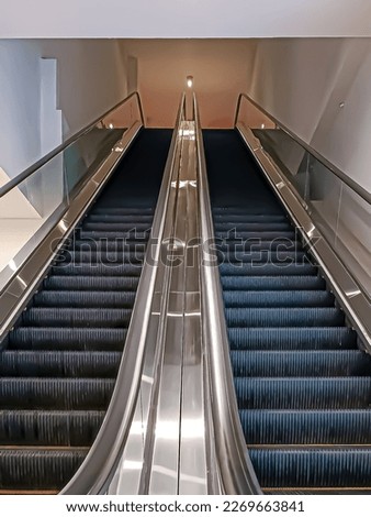 Double escalator stairs in an office building