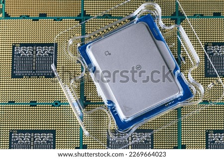 High performance CPU or central processor unit with PE package. Royalty-Free Stock Photo #2269664023