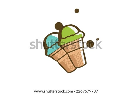 ice cream  company logo design