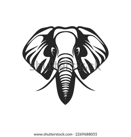 Dark and light elephant logo for your brand sophisticated and stylish.