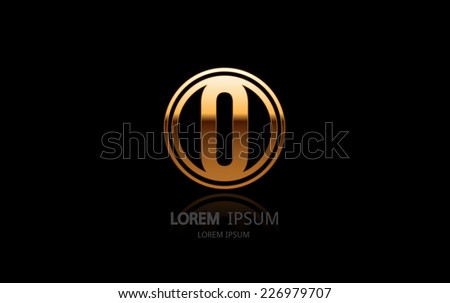 Letter O logo. Alphabet logotype vector design.