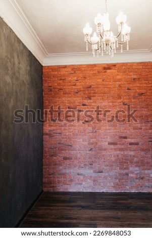 a brick wall black background photo studio modern room