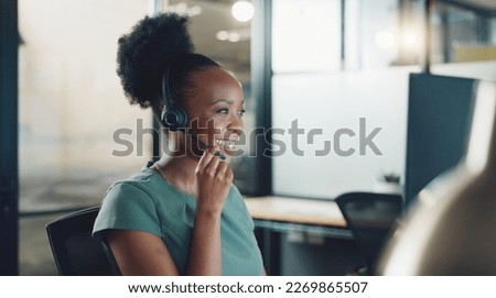 Face, business and woman in call center, telemarketing and customer support in office. Portrait, female agent or consultant with headset, conversation or consulting for digital marketing, crm or help Royalty-Free Stock Photo #2269865507