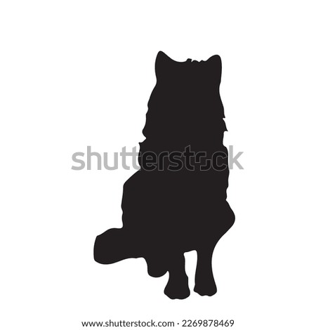 vector isolated collection of silhouettes of dogs