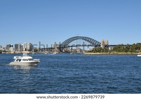 Sydney Harbour bridge and natural harbour