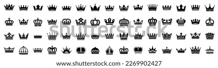 Crown set icon . Vector illustration. Royalty-Free Stock Photo #2269902427