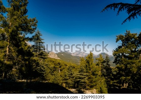 Beautiful Turkey mountain blue sky muslim