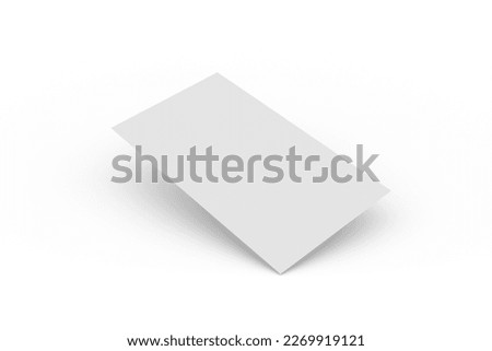 Blank business card with soft shadows