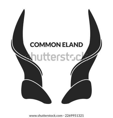 Horn of greater kudu vector icon.Black vector icon isolated on white background horn of greater kudu.