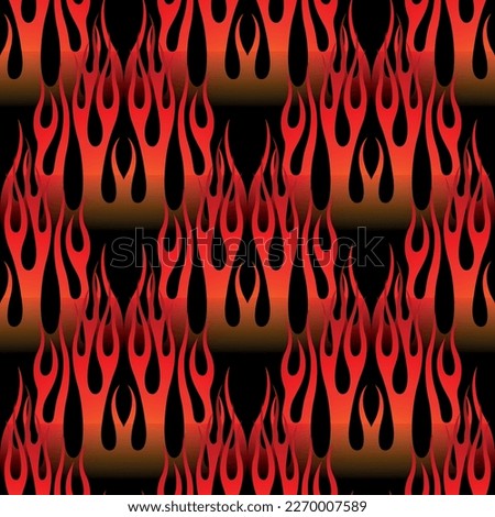 Burning fire flame seamless pattern vector art image. Fire repeating tile background wallpaper texture design.