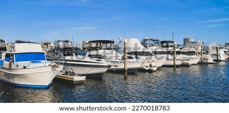 Kammerman's Marina in Atlantic City Golden nugget. Frank S. Farley State Marina, New Jersey  Royalty-Free Stock Photo #2270018783