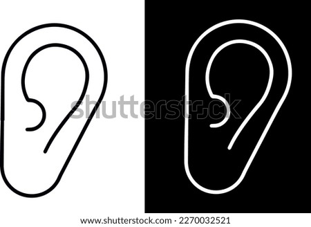 ear line icon vector design 