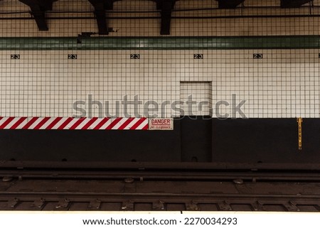 Empty New York subway station