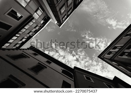 black and white photo of architecture