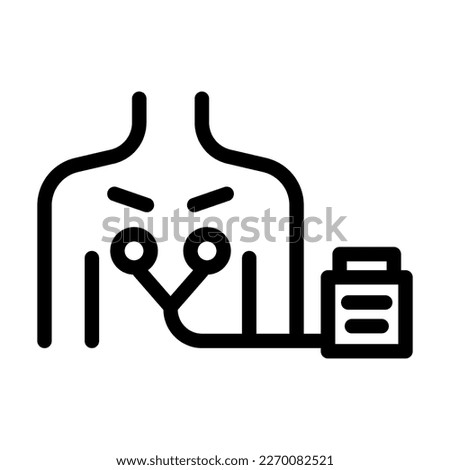 holter line icon illustration vector graphic Royalty-Free Stock Photo #2270082521