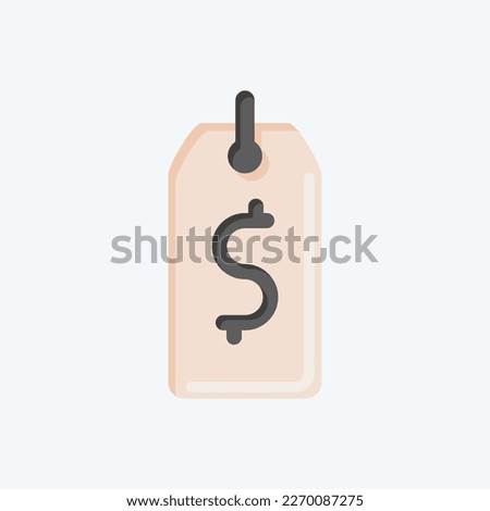 Icon Price Tag. related to Contactless symbol. Flat Style. simple design editable. simple illustration