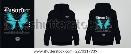 black hoodie, art design, template Royalty-Free Stock Photo #2270117939