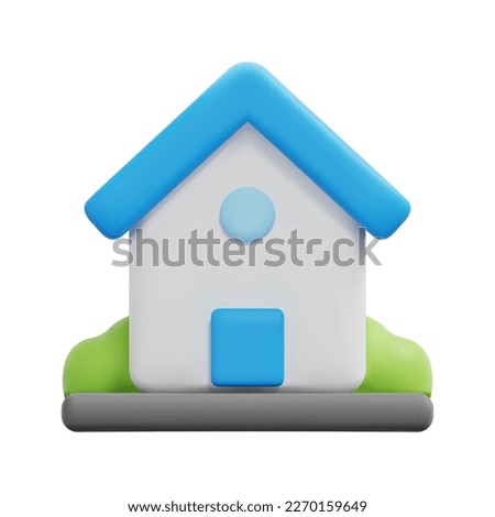3d minimal house icon vector. Isolated on white background. 3d building and architecture concept. Cartoon minimal style. 3d home icon vector render illustration.