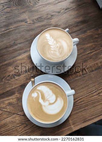 2 delicious coffees.  with pictures