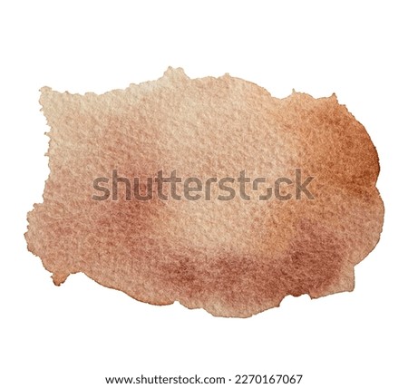 Contemporary artistic Brown abstractive watercolor isolated on a white background Royalty-Free Stock Photo #2270167067