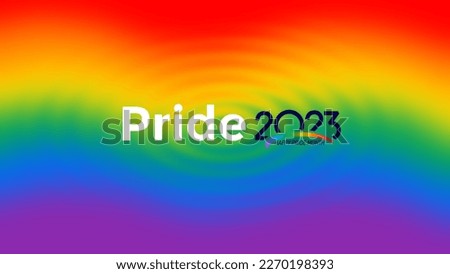 Happy pride month. Gradient Background with LGBTQ Pride Flag Colours. Banner with LGBT Flag Wave. Abstract background in mesh vector art file. Pride Rainbow Flag Wave Design Element. Royalty-Free Stock Photo #2270198393
