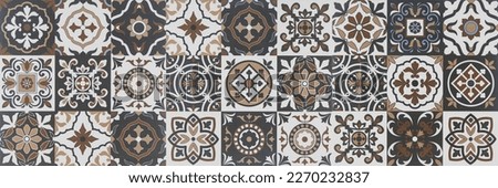 patchwork texture illustration design for tile floor or wall  