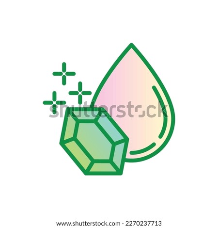 No mineral oil symbol for packaging. Modern vector illustration for beauty product. Royalty-Free Stock Photo #2270237713