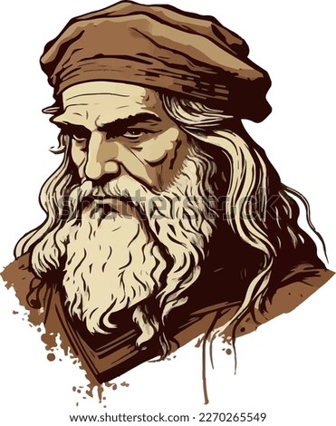 Leonardo da Vinci (1452-1519) is one of the most famous Italian artists of the Renaissance era, who worked in various fields such as painting, sculpture, architecture, engineering, anatomy, mathematic Royalty-Free Stock Photo #2270265549
