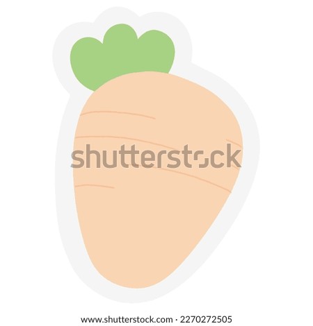 Easter Day Cute Element Digital Stickers on White Background Collection 