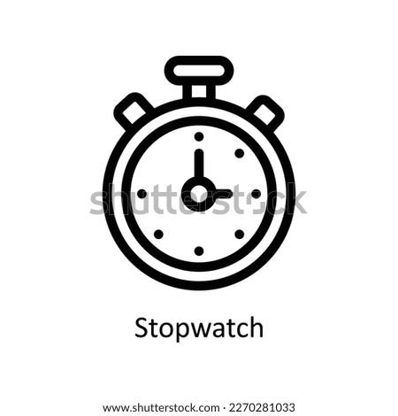 Stopwatch Vector   outline Icons. Simple stock illustration stock