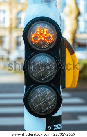 Traffic light for bicycles in Rotterdam 