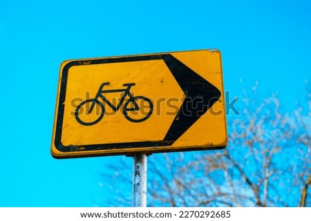 Bicycle sign, Bicycle Lane in public park