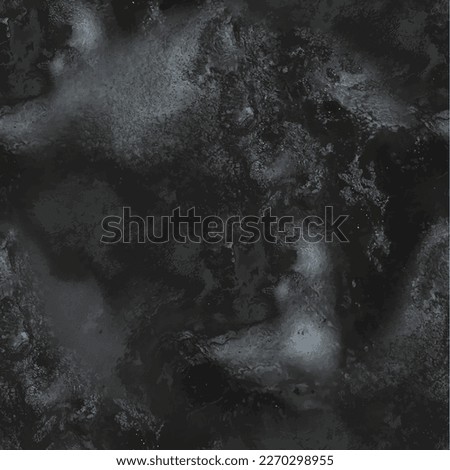 Grey Marble Texture. Light Vector Granite. Black Water Color Repeat Stone. Modern Abstract Painting. Gray Dark Paint. Gray Abstract Background. Grey Marble Watercolor. Metal Alcohol Ink Background.