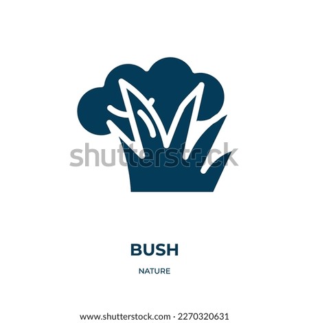 bush vector icon. bush, landscape, house filled icons from flat nature concept. Isolated black glyph icon, vector illustration symbol element for web design and mobile apps