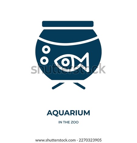 aquarium vector icon. aquarium, water, animal filled icons from flat in the zoo concept. Isolated black glyph icon, vector illustration symbol element for web design and mobile apps