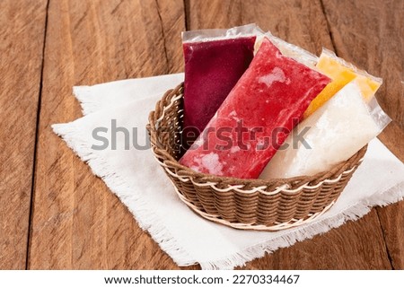 Tasty Pulp Of Fruit Frozen; Pulps Of Various Flavors Royalty-Free Stock Photo #2270334467