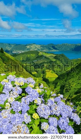 View of Sete Cidades - Boca do Inferno, Sao Miguel, Azores, Portugal Royalty-Free Stock Photo #2270379131