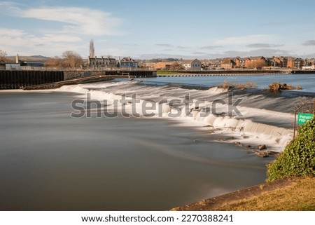 Trews weir on the river Exe in Exeter
