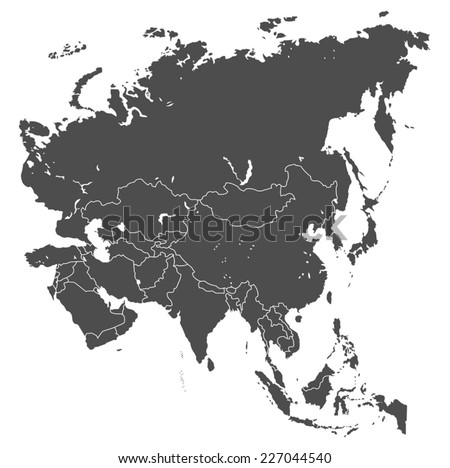 vector map of Asia  Royalty-Free Stock Photo #227044540