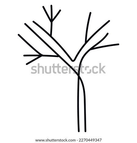 Black and white template tree icon. Vector symbol sign isolated on white background. Trees flat line icons set. Plants, landscape design. Business idea concept.