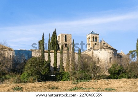 Views of the Monastery of Sant Benet de Bages Royalty-Free Stock Photo #2270460559