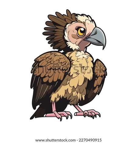 cute and adorable vulture cartoon