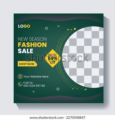 Fashion sale social media post and facebook post design template