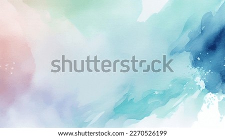 Abstract blue watercolor gradient paint grunge texture background. Royalty-Free Stock Photo #2270526199
