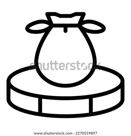 Loan money bag icon outline vector. Cost business. House give